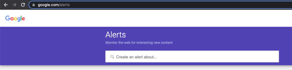 Google Alerts to find brand mentions