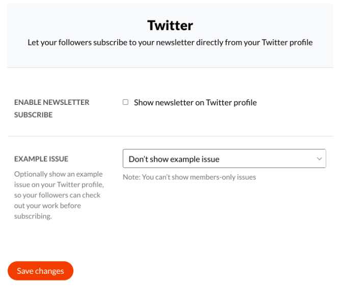Twitter feature enable newsletter subscribers