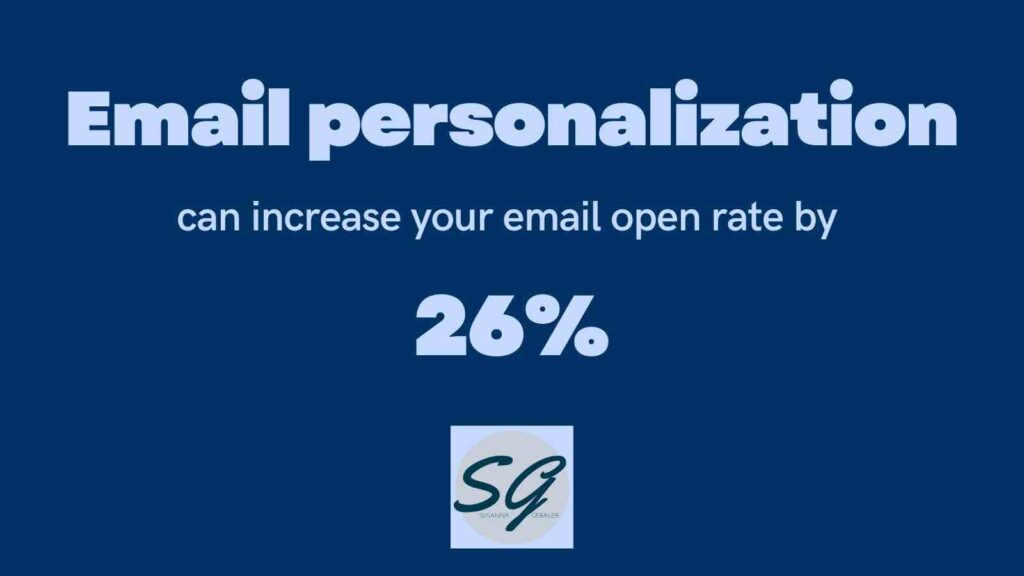 Email personalization increases email opens