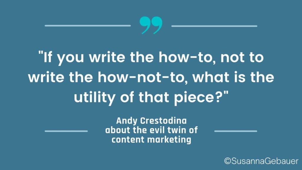 quote about the evil twin of content marketing
