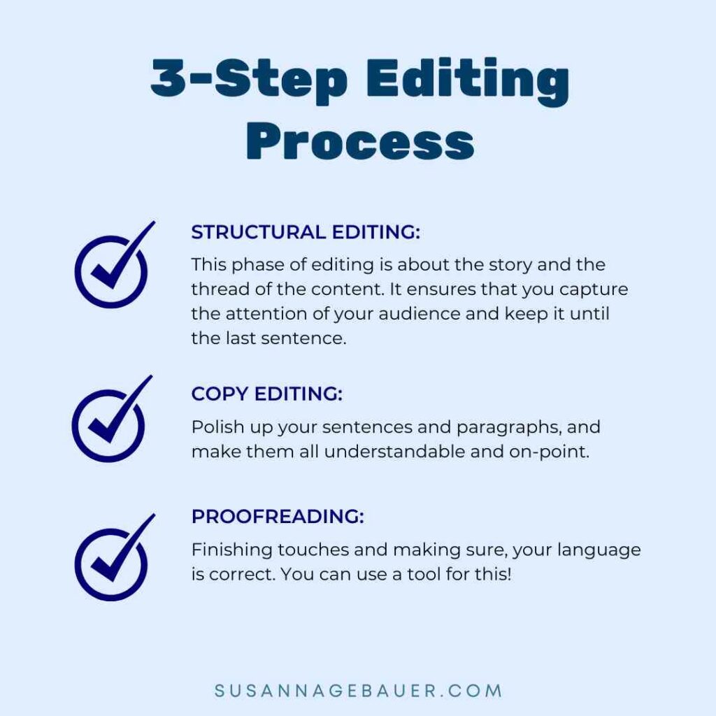 3-Step editing process